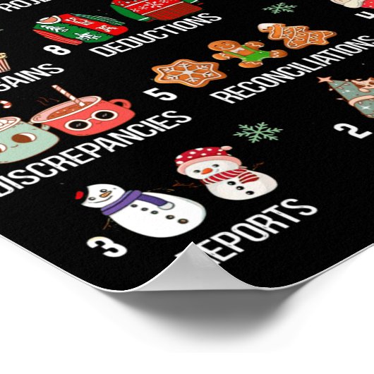 Poster 12 Days Of An Accountant, Xmas Party, Funny Accoun (Coin)