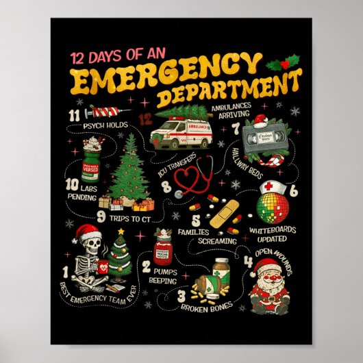 Poster 12 Days Of An Emergency Department, Er Nurse Chris (Devant)