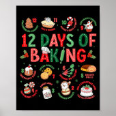 Poster 12 Days Of Baking Baker Christmas Cook Chef Baking (Devant)