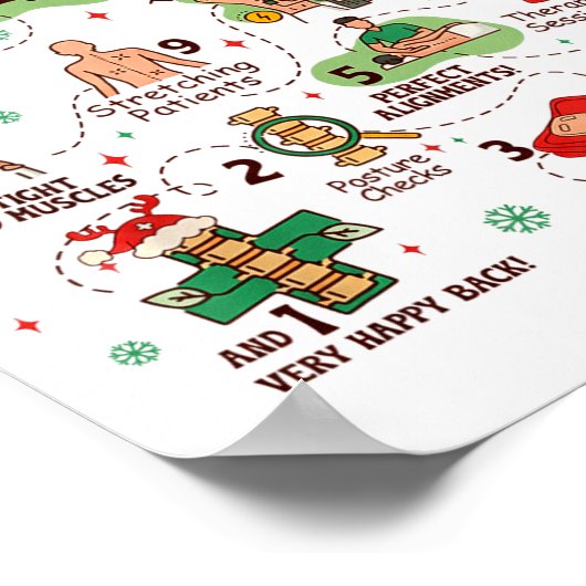 Poster 12 Days Of Chiropractic Christmas Chiropractor  (Coin)