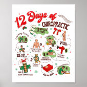 Poster 12 Days Of Chiropractic Christmas Chiropractor  (Devant)