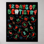 Poster 12 Days Of Dentistry Christmas Dental Squad Crew D (Devant)