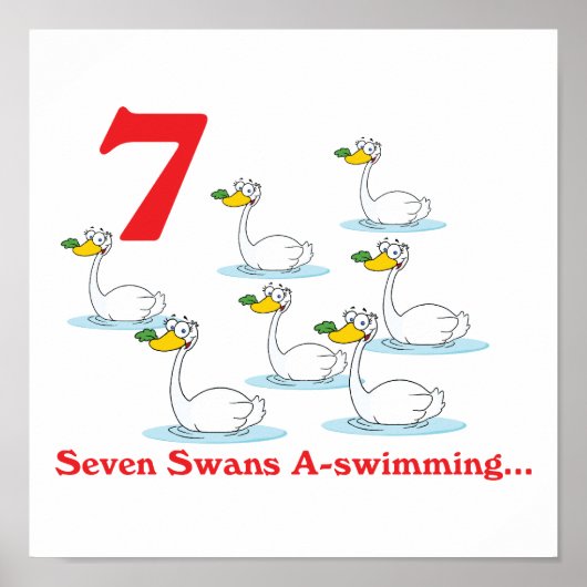 Poster 12 days seven swans a-swimming (Devant)