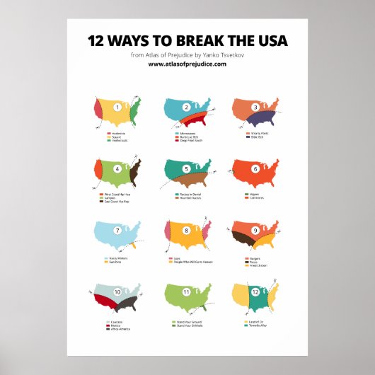 Poster 12 façons de briser les États-Unis (Devant)