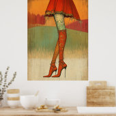Poster *~* 12 FD2 Automne Fille lunaire Automne Jambes ré (Cuisine)
