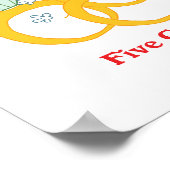 Poster 12 jours cinq anneaux d'or (Coin)