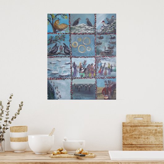 Poster 12 jours de Noël (Cuisine)