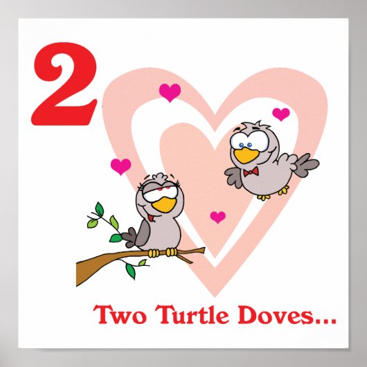 Poster 12 jours deux tourterelles (Devant)