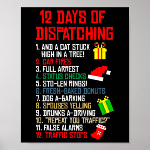 Poster 12 Jours D'Expédition Du Pajama De Noël