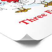 Poster 12 jours trois poules françaises (Coin)