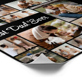 Poster 12 Photo Collage Meilleur Papa Jamais (Coin)