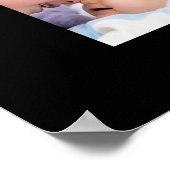 Poster 12 Photo Family Memory Collage with Heart on Black (Coin)