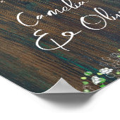 Poster 12 Table Bois rustique Gypsophila Mousse DE SIÈGE  (Coin)