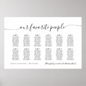 Poster 12 Tables Moderne Notre Plan de Table des Personne (Devant)