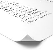Poster 12 Tables Simple Notre Plan de Table des Personnes (Coin)