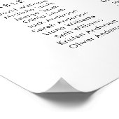 Poster 12 Tables Trouvez Votre Place Plan de Table (Coin)