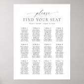 Poster 12 Tables Trouvez Votre Place Plan de Table (Devant)
