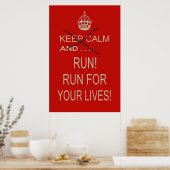 Poster - 12" x 18" - Conserver le calme et la tran (Cuisine)