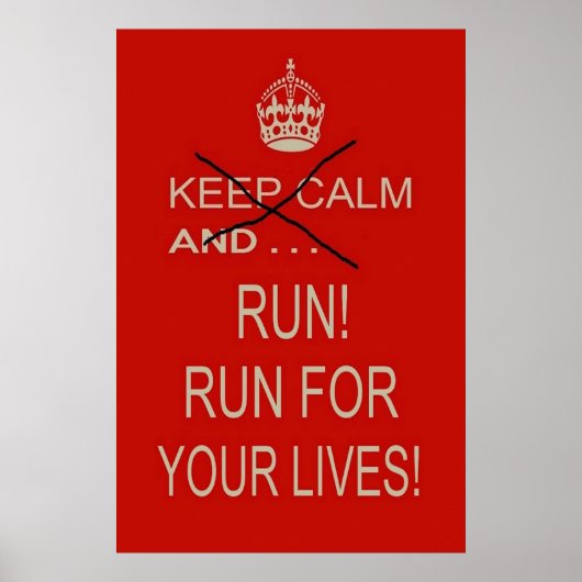 Poster - 12" x 18" - Conserver le calme et la tran (Devant)