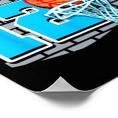 Poster 12 Year Old 12th Basketball Birthday Party Theme B (Coin)