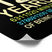 Poster 12e anniversaire 12 ans Vintage Retro 144 (Coin)