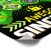 Poster 12e anniversaire cadeau niveau 12 déverrouillé inc (Coin)