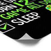 Poster 12ème Anniversaire Parfait Garçons Jouant 12 Ans G (Coin)