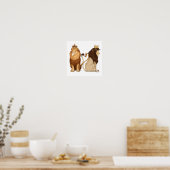 Poster 12x12 Lions en amour Imprimer (Cuisine)