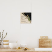 Poster 12x12 Peacock Vintage 1 - Mariage personnalisé (Cuisine)