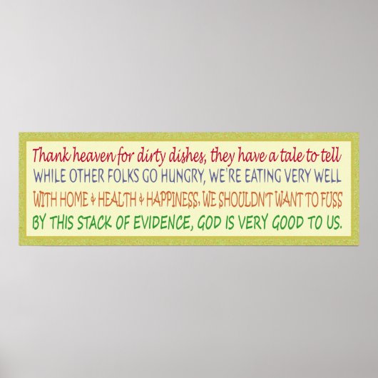 Poster 12x36 - Décor de cuisine (Devant)