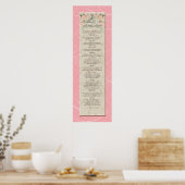 Poster 12x36 pour construire un amour durable - Roses Dam (Cuisine)