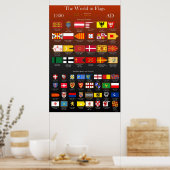 Poster 1300 AD drapeaux du monde (Cuisine)