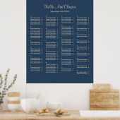 Poster 130 Classic Blue Simple Mariage Chart (Cuisine)
