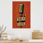 Poster 13, Chanter fort, Vintage (Cuisine)