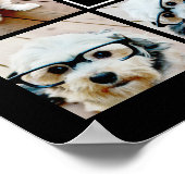 Poster 13 Photo Collage Monogramme noir - Peut modifier l (Coin)