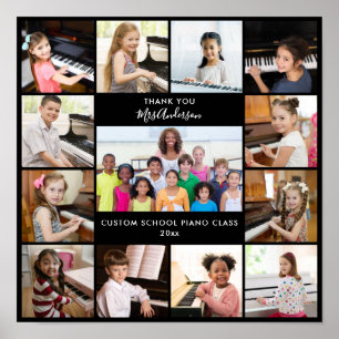 Poster 13 Photo Collage Music Enseignant Cadeau Personnal