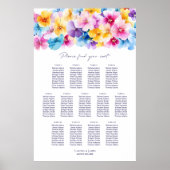 Poster 13 Table Graphique de Table de Mariage Floral Colo (Devant)