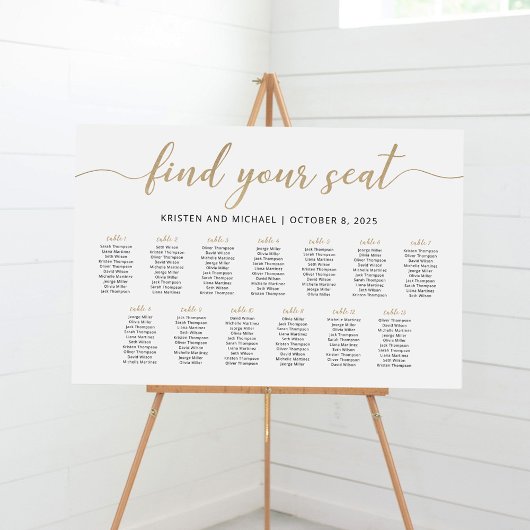 Poster 13 Tableaux Trouvez Votre Siège Plan De Plan