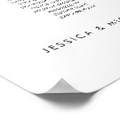 Poster 13 Tables Plan de table moderne Trouvez votre plac (Coin)