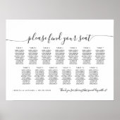 Poster 13 Tables Plan de table moderne Trouvez votre plac (Devant)