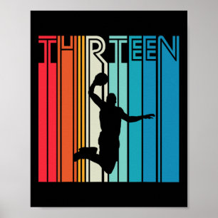 Poster 13e Anniversaire Basketball Lover Don 13 Ans R