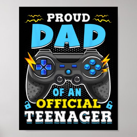 Poster 13e anniversaire Fier Papa Officiel Adolescent Vid (Devant)