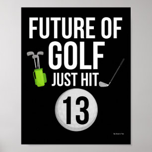 Poster 13e Anniversaire Golf T Chemise 13 Anniversaire Gi