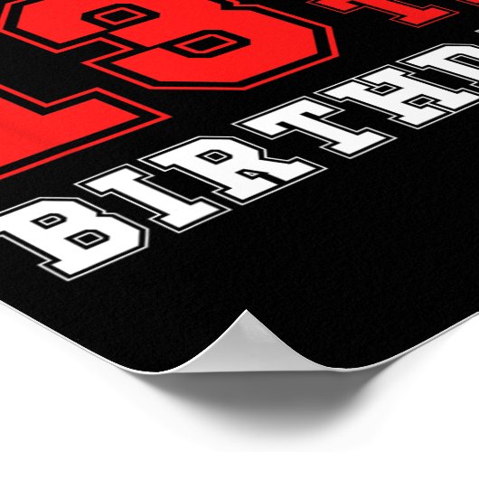 Poster 13e Boxe Anniversaire Fête de treize ans Boxer (Coin)