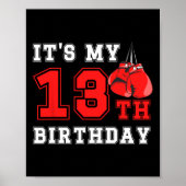 Poster 13e Boxe Anniversaire Fête de treize ans Boxer (Devant)