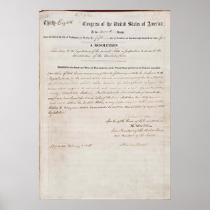Poster 13ème Modification de la constitution d'Etats-Uni