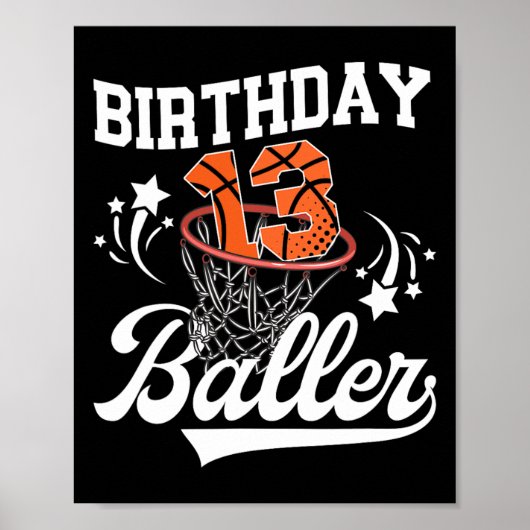 Poster 13th Sketll Birthday Thirteen Year Old Sketll Play (Devant)