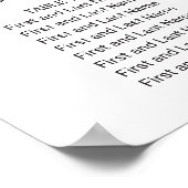 Poster 140-150 Invités 18 Tableaux Places horizontales (Coin)