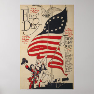 Poster 140e Jour du drapeau, 1777-1917