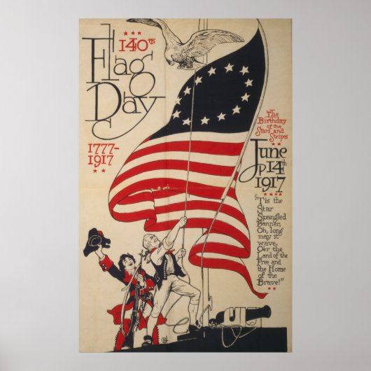 Poster 140e Jour du drapeau 1777-1917 (Devant)